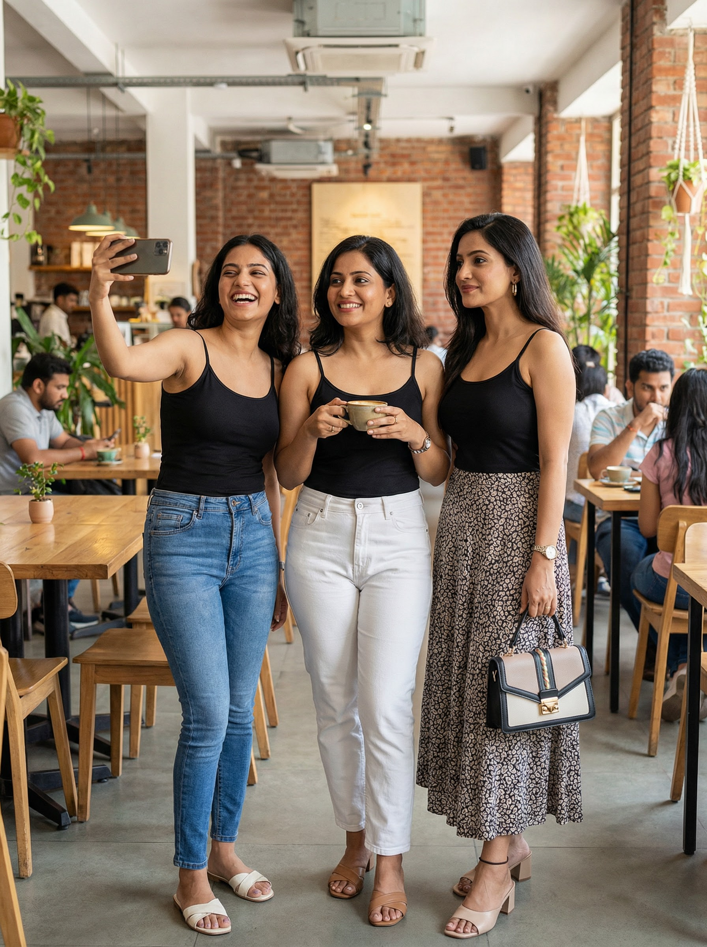 Basic Round Neck Camisole (Pack of 3)