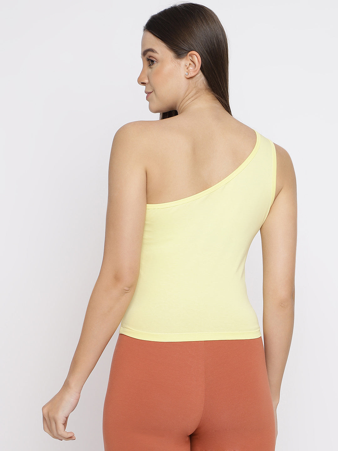 Pack of 2 women's one-shoulder camisole tank tops by La Intimo, combining style and comfort for everyday wear.