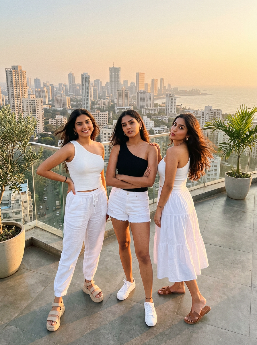 One Shoulder Tank Top Camisole (Pack of 3)