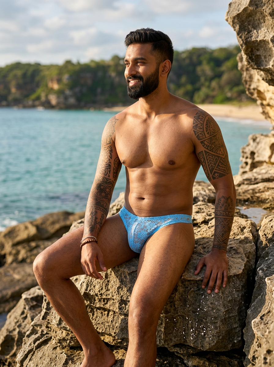 Nylon Lace Bikini Brief