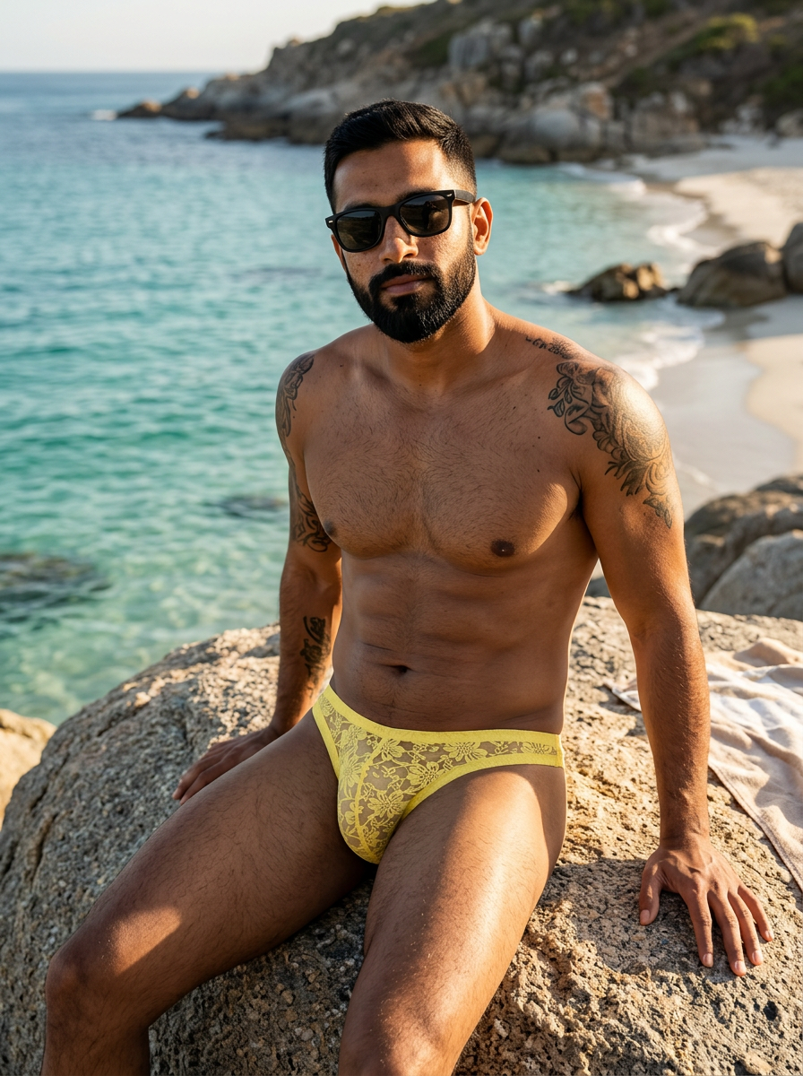Nylon Lace Bikini Brief