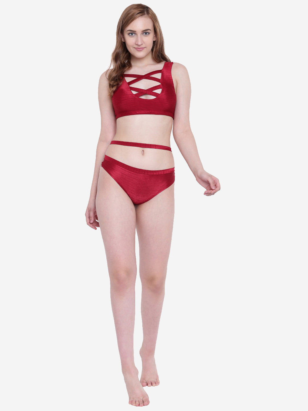 La Intimo Women's Luxury Liquidate Bikini Set, including a bralette and thongs, offering stylish and comfortable beachwear, available in a multi-pack of 2.