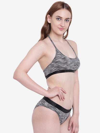 La Intimo Women's Luxury Liquidate Bikini Set, including a sports bra and bikini brief, offering stylish and comfortable beachwear, available in a multi-pack of 2.