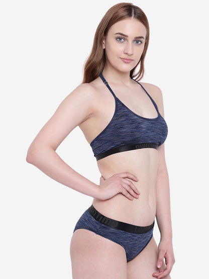 La Intimo Women's Luxury Liquidate Bikini Set, including a sports bra and bikini brief, offering stylish and comfortable beachwear, available in a multi-pack of 2.