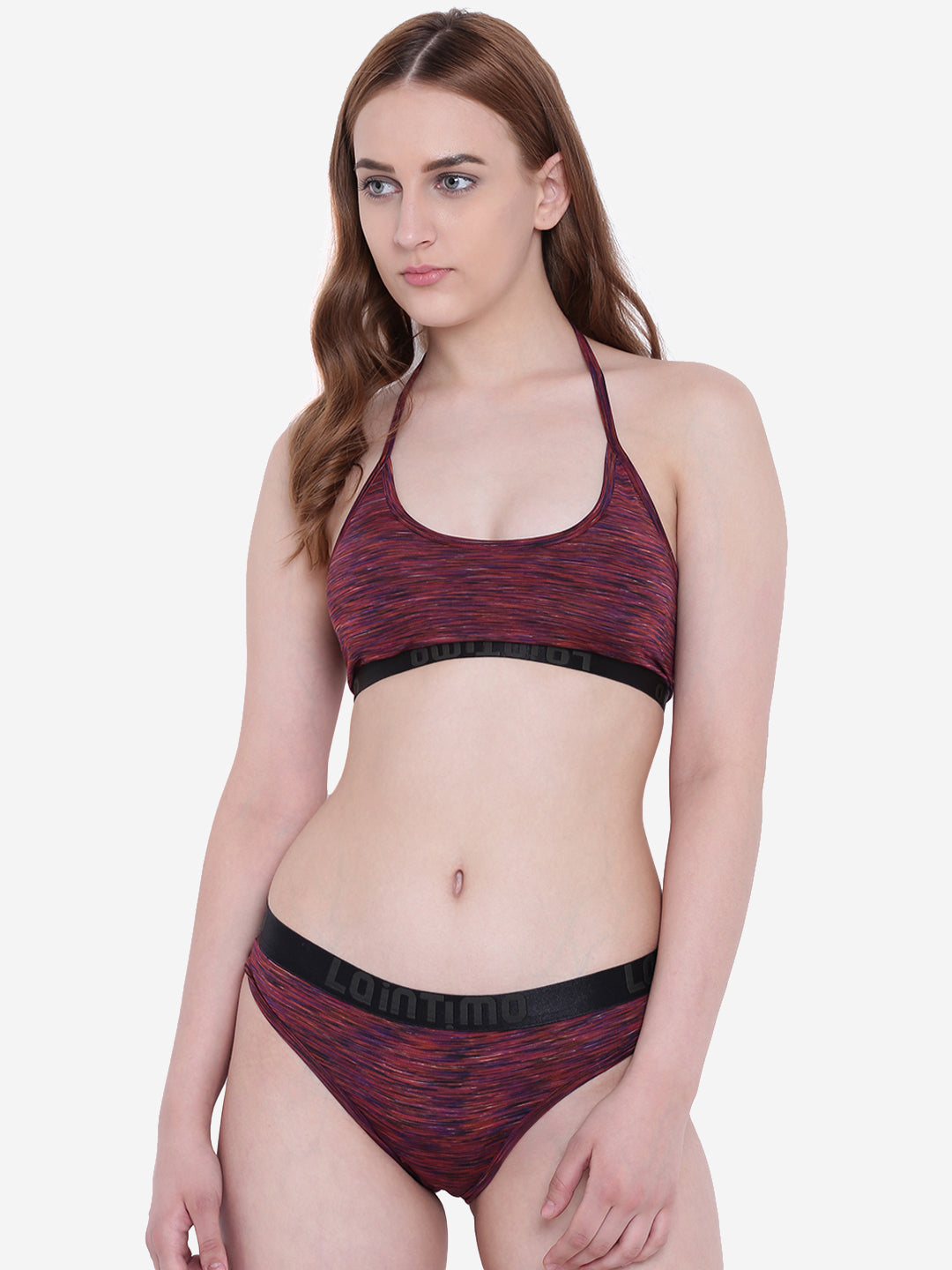 La Intimo Women's Luxury Liquidate Bikini Set, including a sports bra and bikini brief, offering stylish and comfortable beachwear, available in a multi-pack of 2.