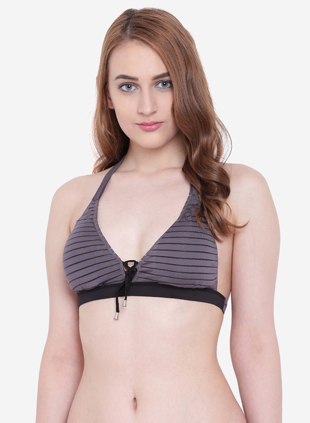 La Intimo Women's Luxury Liquidate Halter Neck Bikini Upper, offering a stylish and comfortable fit for beachwear, available in a single pack.