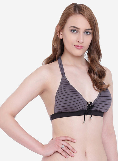 La Intimo Women's Luxury Liquidate Halter Neck Bikini Upper, offering a stylish and comfortable fit for beachwear, available in a single pack.