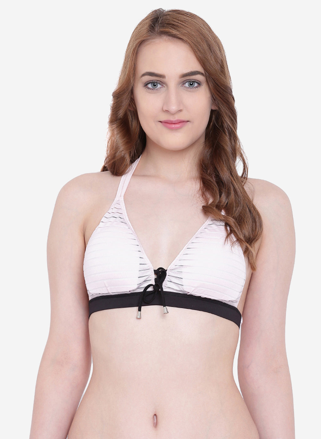 La Intimo Women's Luxury Liquidate Halter Neck Bikini Upper, offering a stylish and comfortable fit for beachwear, available in a single pack.