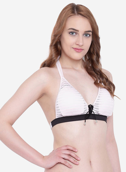 La Intimo Women's Luxury Liquidate Halter Neck Bikini Upper, offering a stylish and comfortable fit for beachwear, available in a single pack.
