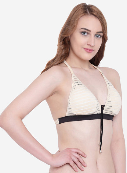 La Intimo Women's Luxury Liquidate Halter Neck Bikini Upper, offering a stylish and comfortable fit for beachwear, available in a single pack.