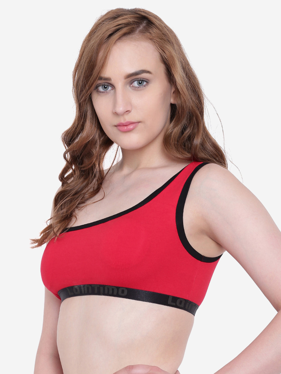 La Intimo Women's Luxury Liquidate One Shoulder Bikini Upper, offering a trendy and stylish design for beachwear, available in a single pack.