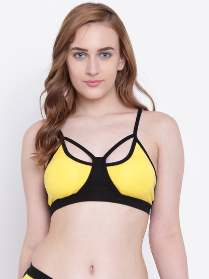 Modal Padded Panelled Adjustable Swim Bra