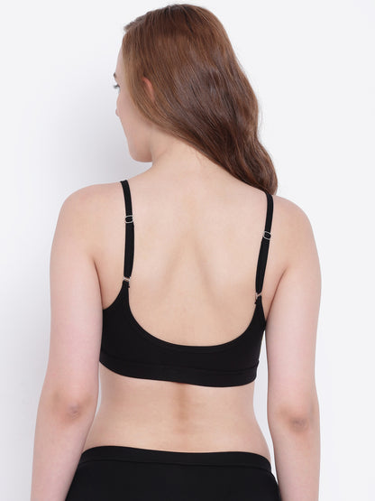 Modal Padded Panelled Adjustable Swim Bra