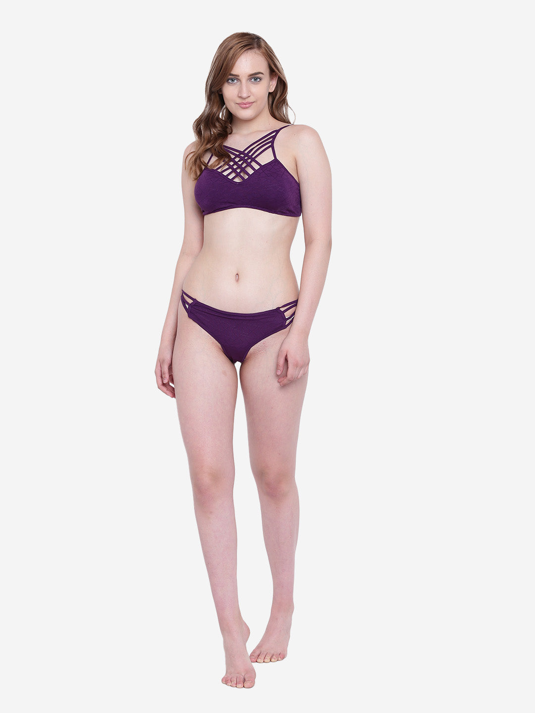 La Intimo Women's Luxury Core Full Coverage Bikini Set with Thongs, offering comfort and elegance for beachwear, available in a multi-pack of 2.