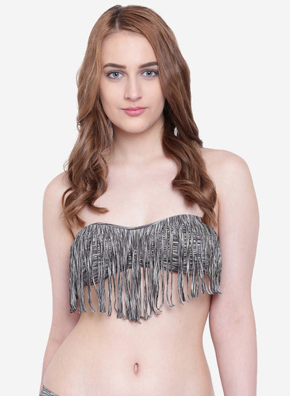 La Intimo Women's Luxury Liquidate Off Shoulder Bikini Upper, offering an elegant and stylish design for beachwear, available in a single pack.