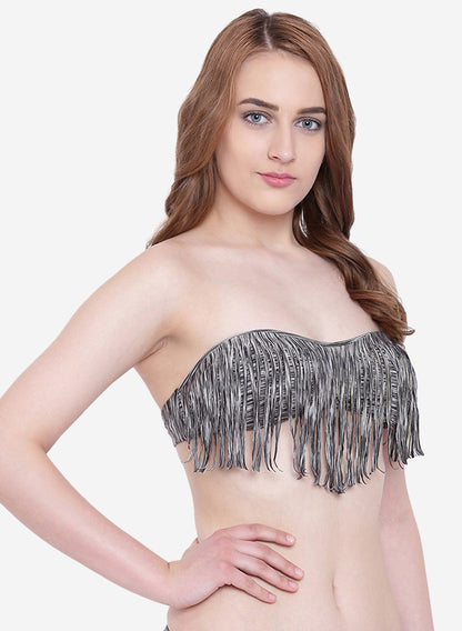 La Intimo Women's Luxury Liquidate Off Shoulder Bikini Upper, offering an elegant and stylish design for beachwear, available in a single pack.