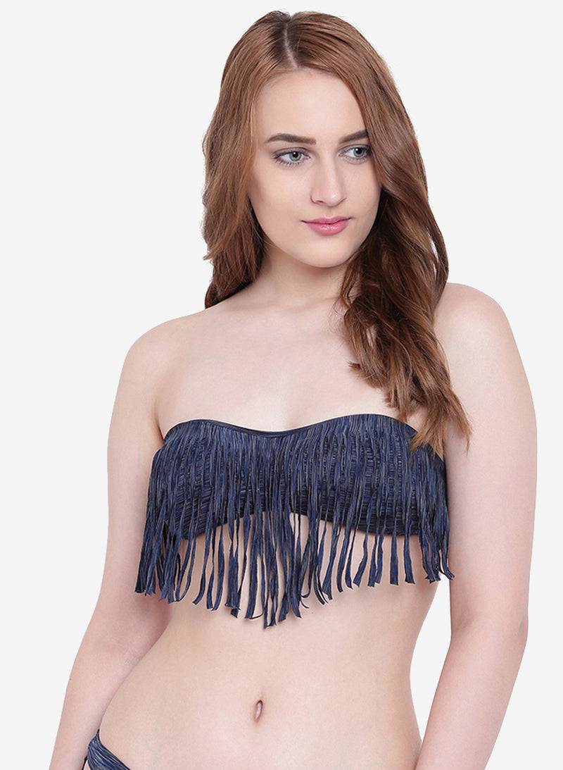 La Intimo Women's Luxury Liquidate Off Shoulder Bikini Upper, offering an elegant and stylish design for beachwear, available in a single pack.