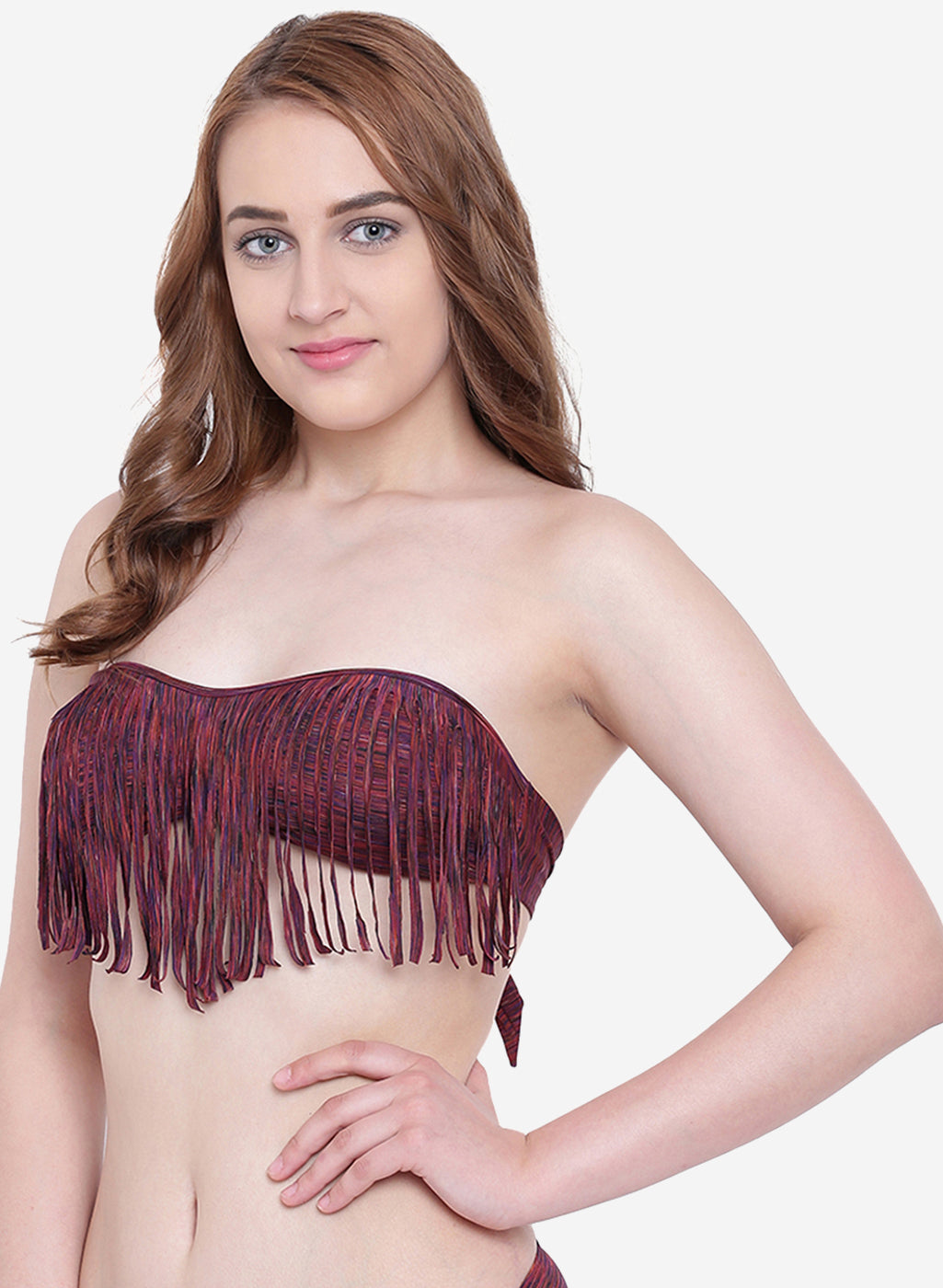 La Intimo Women's Luxury Liquidate Off Shoulder Bikini Upper, offering an elegant and stylish design for beachwear, available in a single pack.