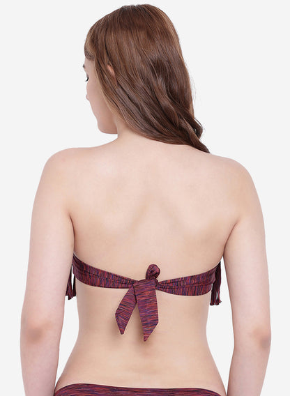 Padded Tube with Frills Bikini Swim Bra