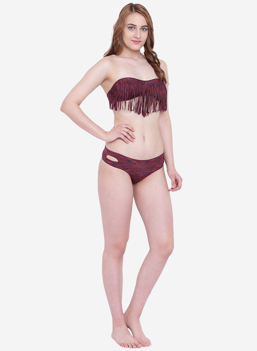 Padded Tube with Frills Bikini Swim Bra