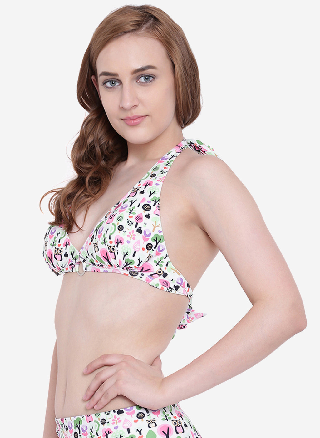 La Intimo Women's Luxury Liquidate Halter Neck Bikini Upper, offering a chic and comfortable fit for beachwear, available in a single pack.