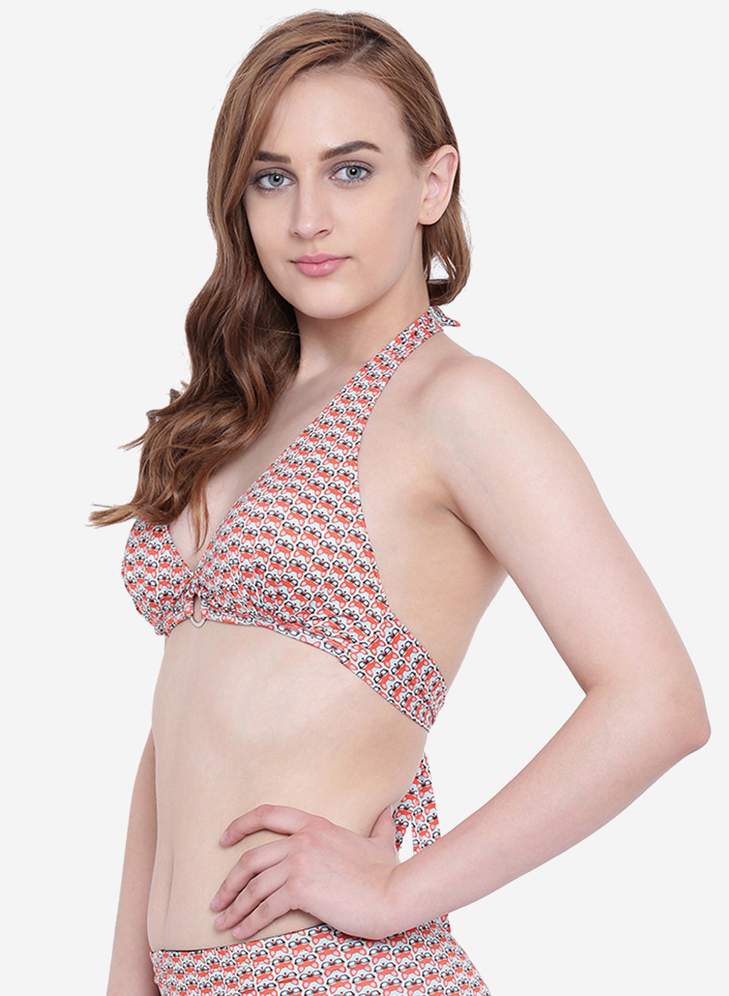 La Intimo Women's Luxury Liquidate Halter Neck Bikini Upper, offering a chic and comfortable fit for beachwear, available in a single pack.