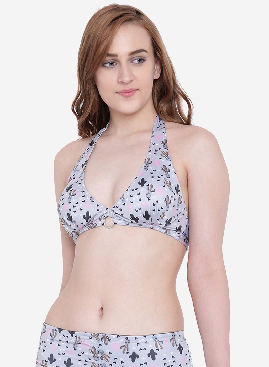 La Intimo Women's Luxury Liquidate Halter Neck Bikini Upper, offering a chic and comfortable fit for beachwear, available in a single pack.