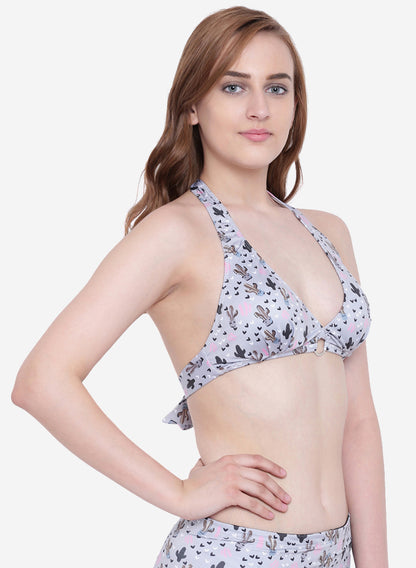 La Intimo Women's Luxury Liquidate Halter Neck Bikini Upper, offering a chic and comfortable fit for beachwear, available in a single pack.
