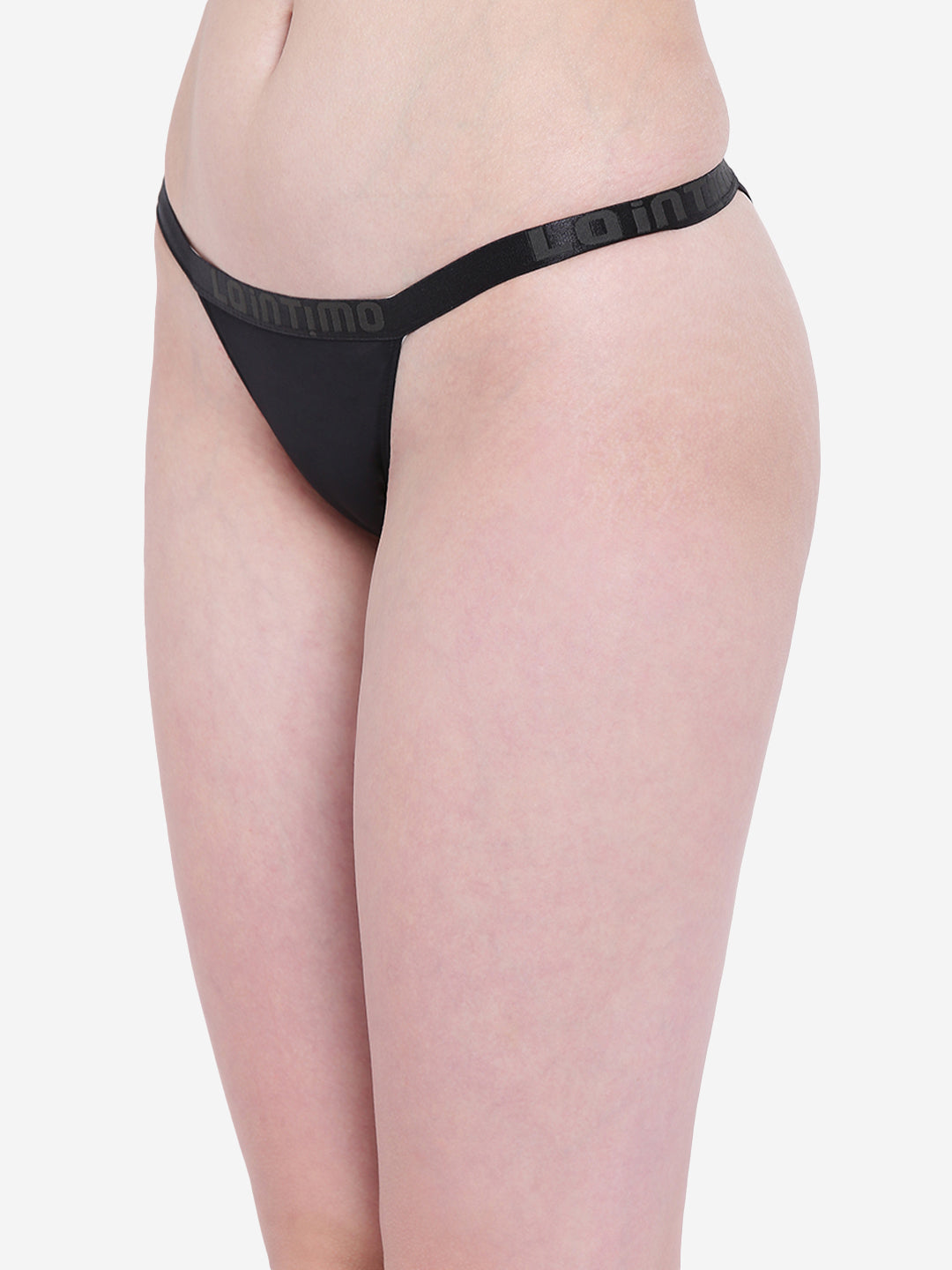 La Intimo Women's Premium Liquidate Thong, designed for comfort and style with a sleek fit, available in a single pack.