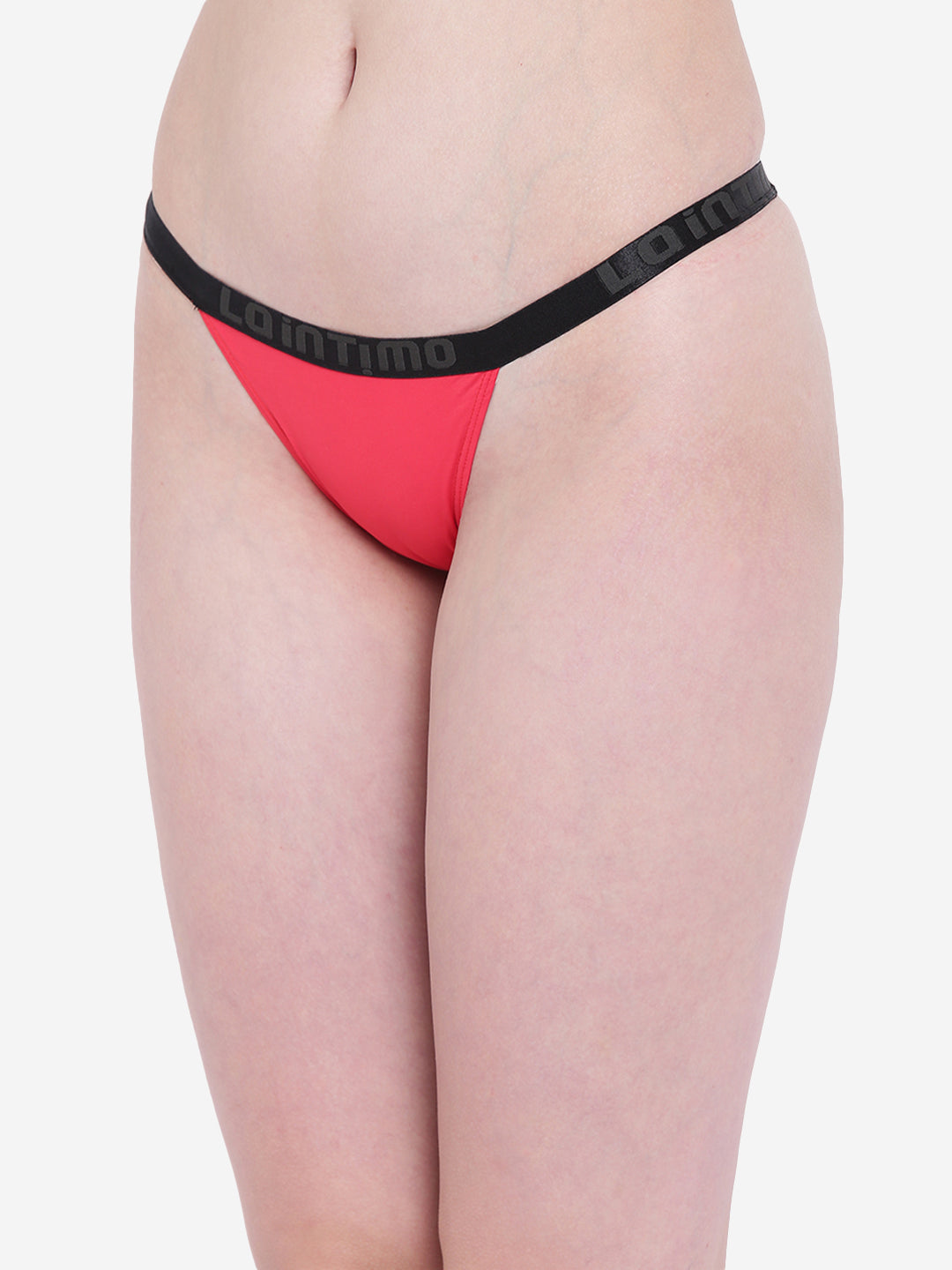 La Intimo Women's Premium Liquidate Thong, designed for comfort and style with a sleek fit, available in a single pack.