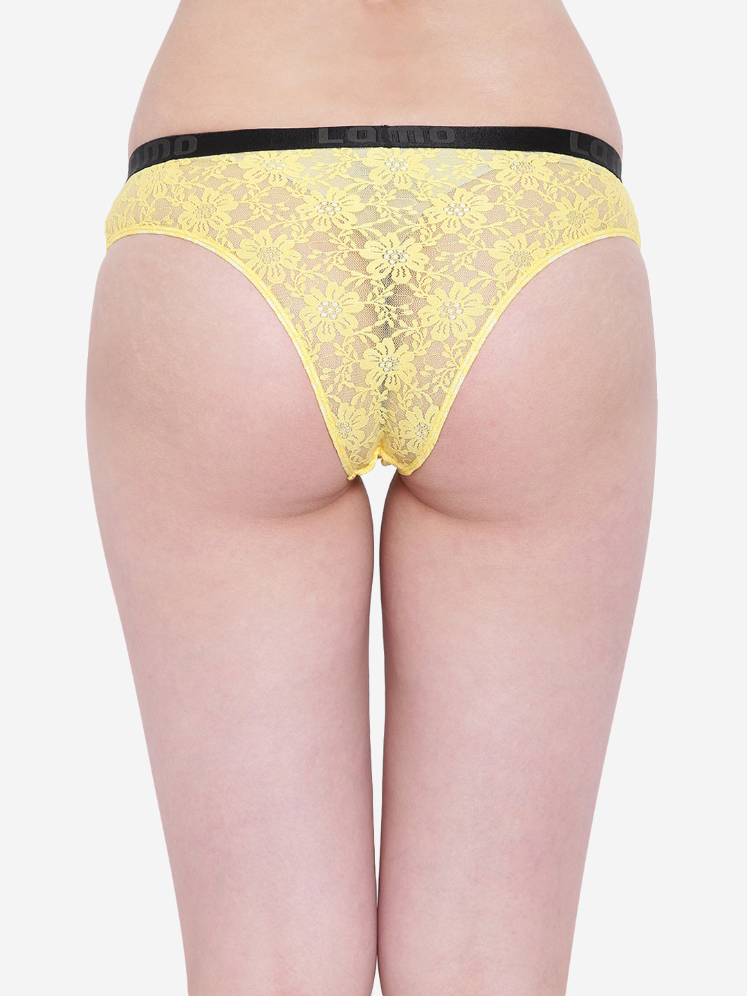 Nylon Lace Brief Panty - Bloom