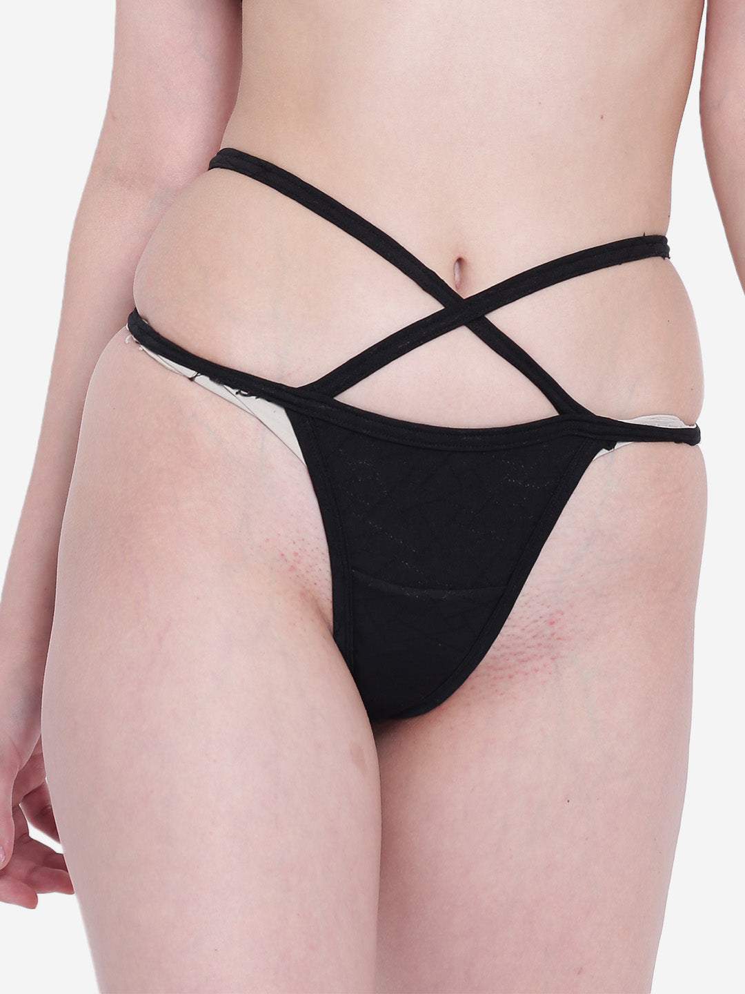 La Intimo Women’s Luxury Core Beachwear Bikini Lower Thongs - Soft and breathable thongs offering a stylish, comfortable fit.