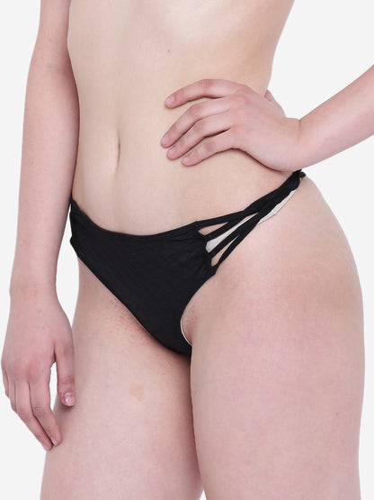 La Intimo Women’s Luxury Core Beachwear Bikini Lower Thongs - Soft, breathable thongs for stylish and comfortable beachwear.