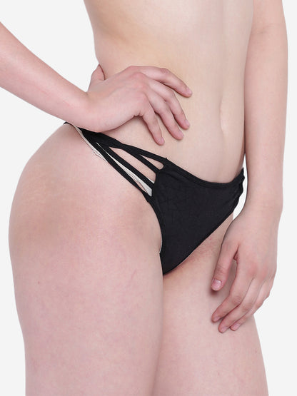 La Intimo Women’s Luxury Core Beachwear Bikini Lower Thongs - Soft, breathable thongs for stylish and comfortable beachwear.