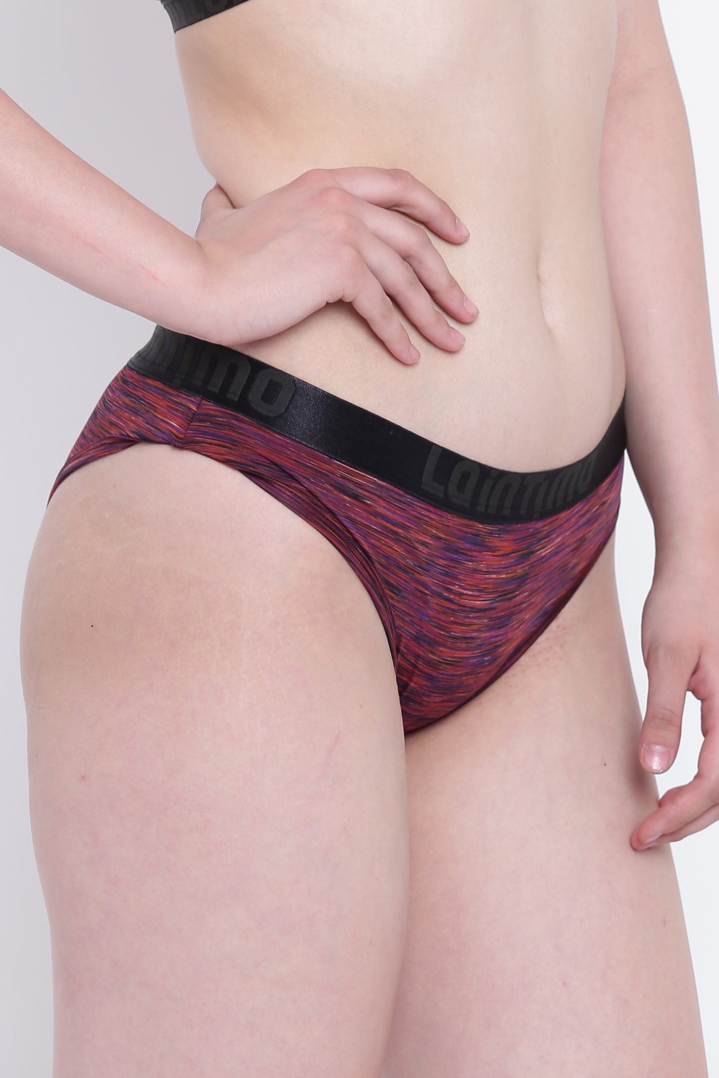 Active Micro Self Print Bikini Brief Swim Bottom