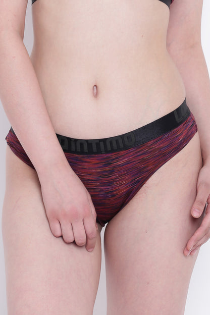 Active Micro Self Print Bikini Brief Swim Bottom