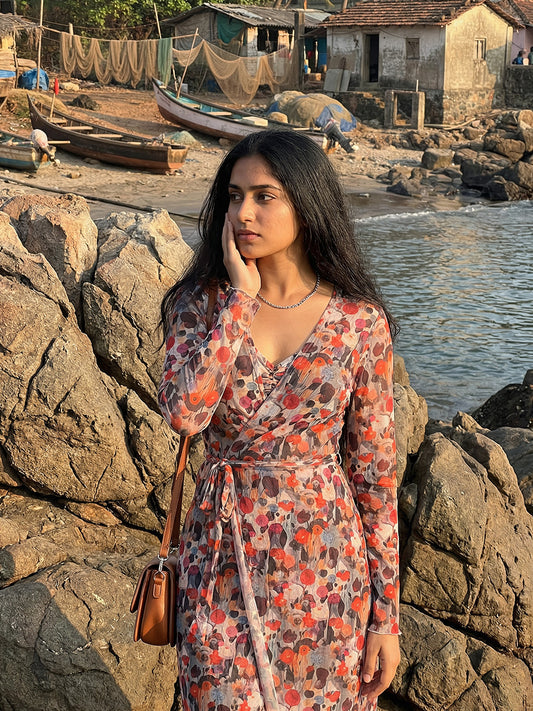 Printed Swim CoverUp Shrug