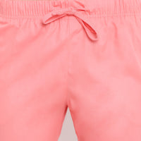 La Intimo Peachy Delight Pink Boxer Shorts & Pink Camisole