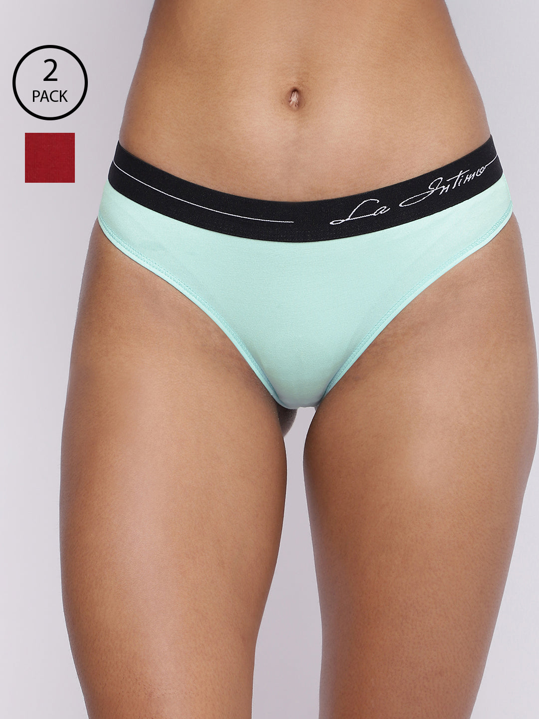 Pack of 2 women's panty briefs by La Intimo, designed for comfort and all-day support.