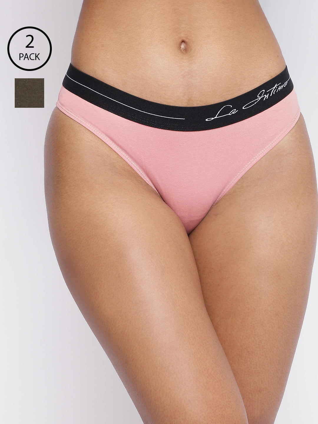 Pack of 2 women's panty briefs by La Intimo, designed for comfort and all-day support.