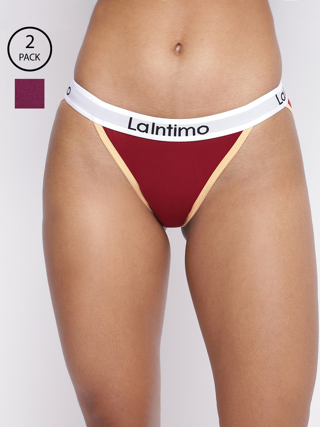 Pack of 2 women's panty briefs by La Intimo, offering comfort and a perfect fit for everyday wear.