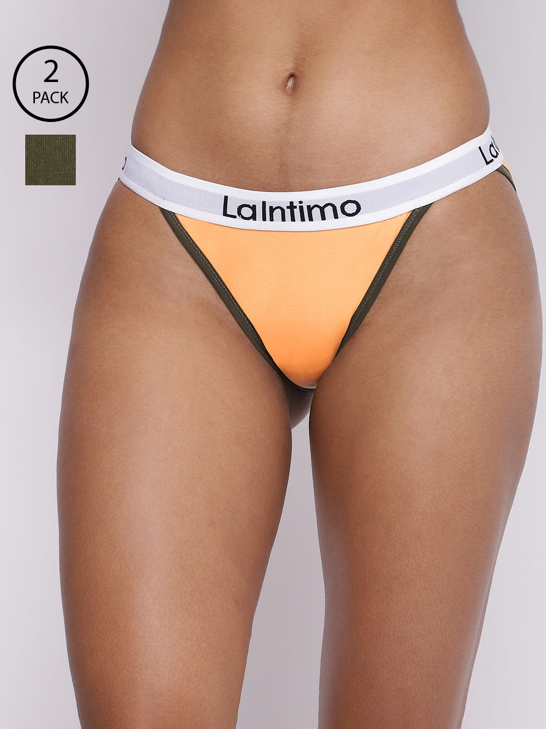 Pack of 2 women's panty briefs by La Intimo, offering comfort and a perfect fit for everyday wear.