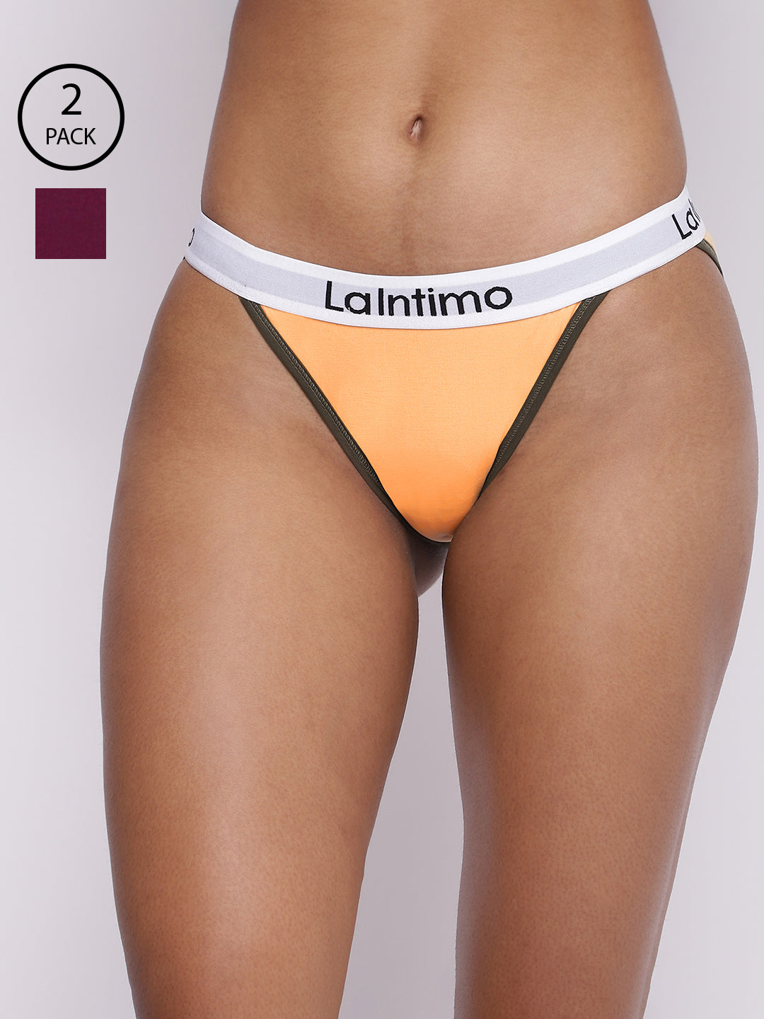 Pack of 2 women's panty briefs by La Intimo, offering comfort and a perfect fit for everyday wear.