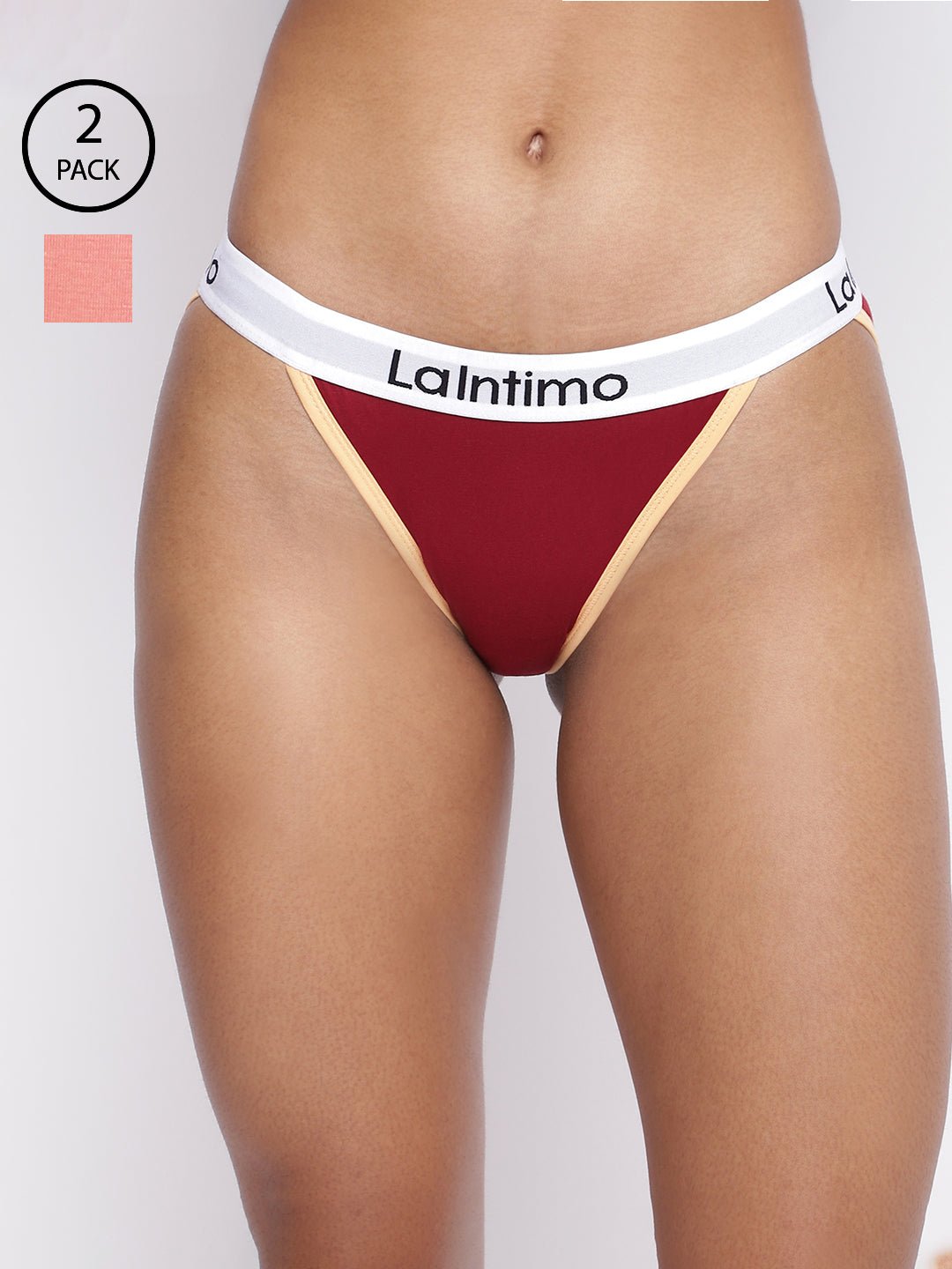 Pack of 2 women's panty briefs by La Intimo, offering comfort and a perfect fit for everyday wear.