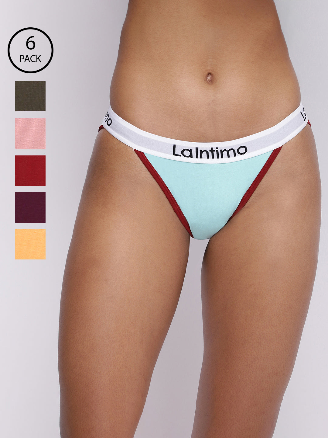 Pack of 6 women's panty briefs by La Intimo, offering comfort, support, and durability for everyday wear.