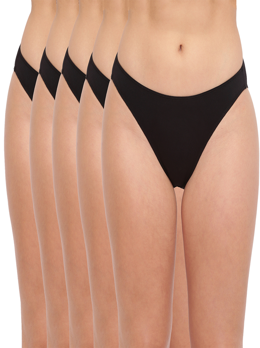 Cotton High Leg Brief Panty (Pack of 5)