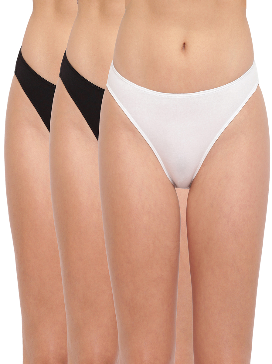 Cotton High Leg Brief Panty (Pack of 3)