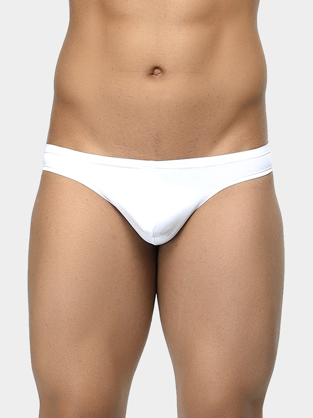 Men's La Intimo Low Waist Semi Seamless Thong - Flash - White
