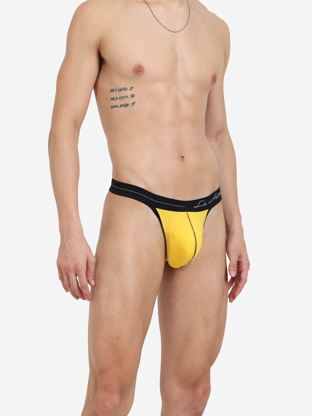 Single pack of men's premium thongs from La Intimo, featuring the Core Collection for superior comfort and style.