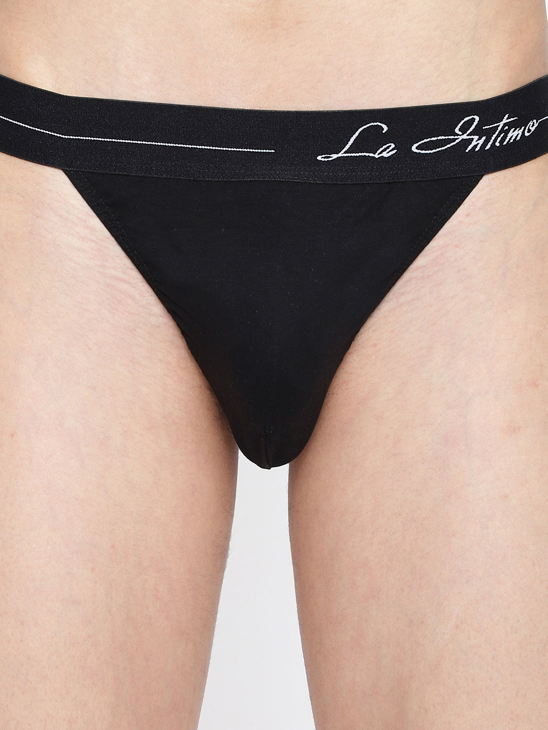 Single pack of men's thongs from La Intimo, featuring the Standard Core Collection for superior comfort and style.